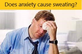 Does anxiety cause sweating? A man sweating 
